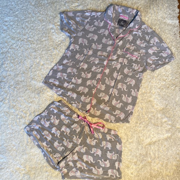 Pj Couture Other - Elephant pajama short set